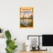 Missouri Gateway Arch Vintage Poster (Heimbüro)