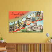 Missouri (Gebäude Hauptstadt) - Großbuchstaben Leinwanddruck (Insitu (Wohnzimmer))