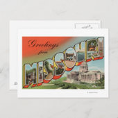 Missouri (Gebäude Hauptstadt) - Großbuchstaben Postkarte (Vorne/Hinten)