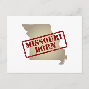 Missouri Geboren - Briefmarke auf Karte
