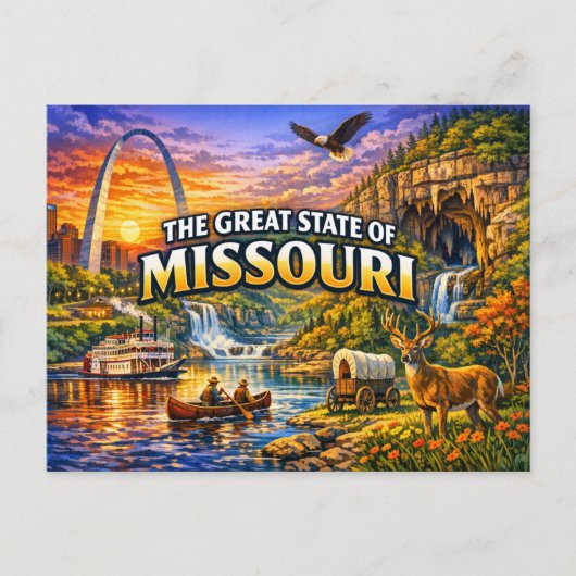 Missouri Grußpostkarte Postkarte (Vorderseite)