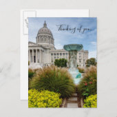 Missouri Hauptstadt und Brunnen Denken Sie an Sie Postkarte (Vorne/Hinten)