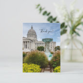Missouri Hauptstadt und Brunnen Vielen Dank Postca Postkarte (Stehend Vorderseite)