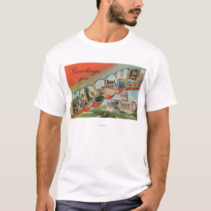 Missouri (Hauptstadts-Gebäude) - großer Buchstab T-Shirt