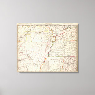Missouri, Ill, Ky, Tenn, Ala, Miss, Ark Leinwanddruck