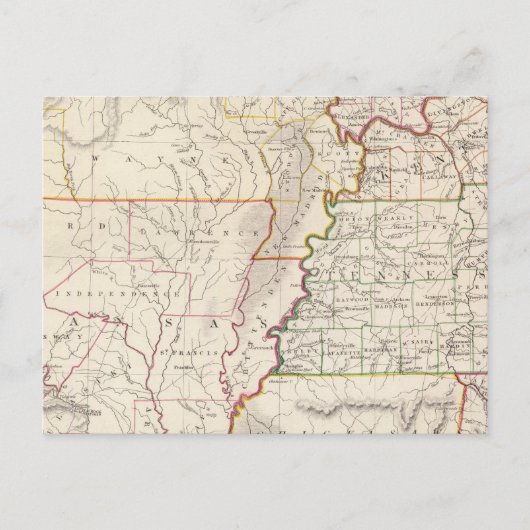 Missouri, Ill, Ky, Tenn, Ala, Miss, Ark Postkarte (Vorderseite)