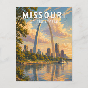 Missouri Illustrations Reise Kunst Vintage Postkarte