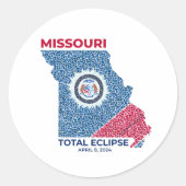 Missouri insgesamt Eclipse Round Sticker (Vorderseite)