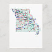 Missouri Interstate Map Postcard Postkarte (Vorderseite)