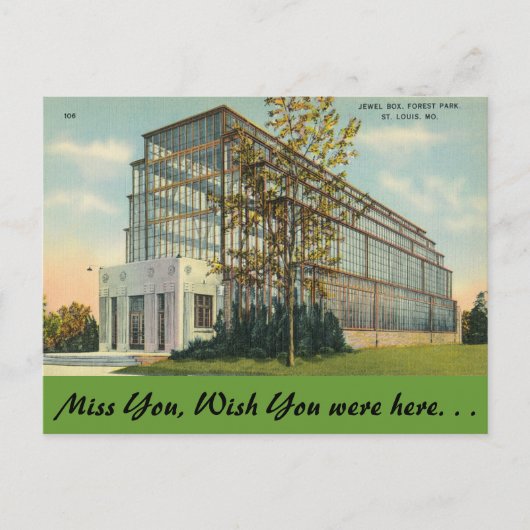 Missouri, Jewel Box, Forest Park Postkarte (Vorderseite)