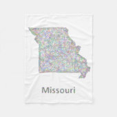 Missouri-Karte Fleecedecke (Vorderseite)