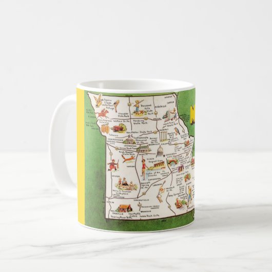 Missouri-Karten-Tasse Kaffeetasse (Vorderseite Links)