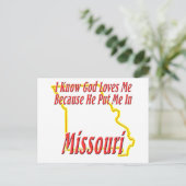 Missouri - Lieben Gott Postkarte (Stehend Vorderseite)