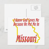 Missouri - Lieben Gott Postkarte (Vorne/Hinten)