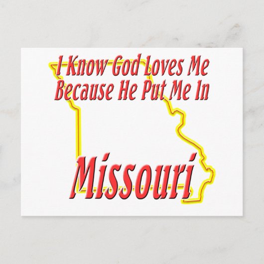 Missouri - Lieben Gott Postkarte (Vorderseite)