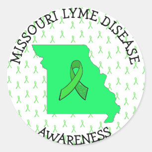 Missouri Lyme Disease Ribbons Awareness Stickers
