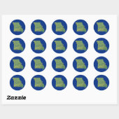 Missouri Map Sticker (Blatt)