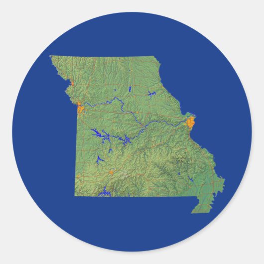 Missouri Map Sticker (Vorderseite)