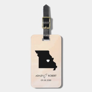 Missouri Map Wedding Luggage Tag, Couple's Name Gepäckanhänger