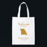 Missouri Map Wedding Welcome Bag, Gold Tote Bag Wiederverwendbare Einkaufstasche<br><div class="desc">Hochzeitswochenende Begrüßungsgeschenk-Tasche für Gäste aus der Stadt zu Ihrer Hochzeit,  mit dem Bild von Missouri,  mit Herz können Sie an der genauen Lage platzieren. Füllen Sie Tasche mit Ihren Lieblingsgoodies.</div>