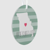 Missouri Map Zuhause Staat Liebe mit benutzerdefin Ornament (Vorderseite)