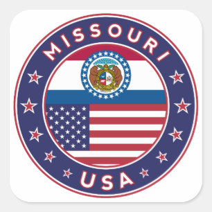 Missouri, Missouri Telefongehäuse, Missouri Aufkle Quadratischer Aufkleber