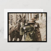 Missouri Mule in einer Gasmaske Feiertagspostkarte (Vorne/Hinten)