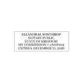 Missouri Notary Public Permastempel (Design)