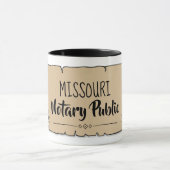 Missouri Notary Public Scroll Feather Quill Tasse (Zentrum)