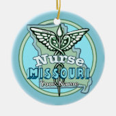 Missouri Nurse Caduceus Keramik Ornament (Vorne)