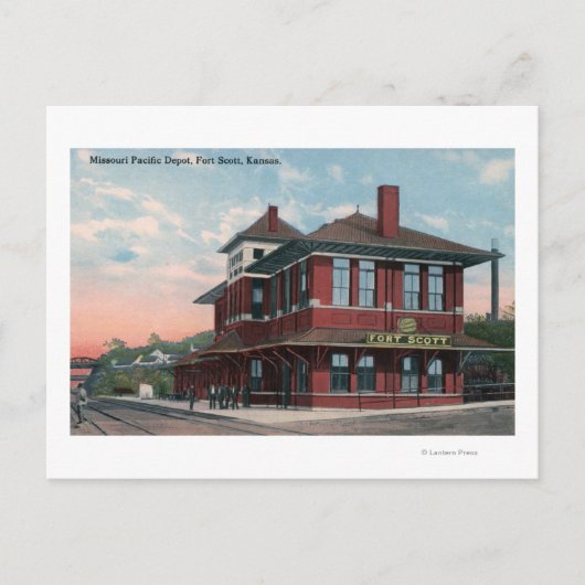 Missouri Pacific Railway Depot Postkarte (Vorderseite)