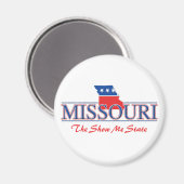 Missouri Patriotic Magnets Magnet (Vorderseite/Rückseite)