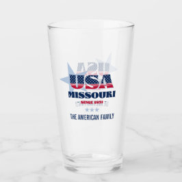 Missouri Patriotic Pride Personalisiert Glas