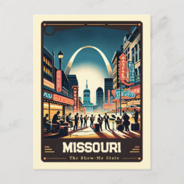 Missouri | Patriotischer Geist Vintag Postkarte
