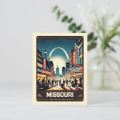Missouri | Patriotischer Geist Vintag Postkarte (Stehend Vorderseite)