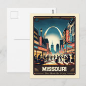 Missouri | Patriotischer Geist Vintag Postkarte (Vorne/Hinten)