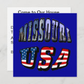 Missouri Picture and USA Text Einladung (Vorne/Hinten)