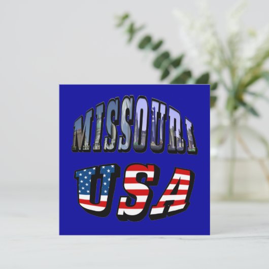 Missouri Picture and USA Text Einladung (Stehend Vorderseite)