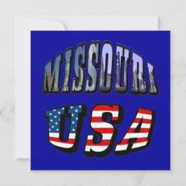 Missouri Picture and USA Text Einladung
