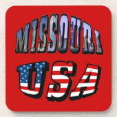 Missouri Picture and USA Text Getränkeuntersetzer (Vorderseite)