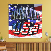 Missouri Picture and USA Text Leinwanddruck (Insitu (Wohnzimmer))