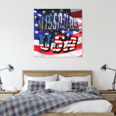 Missouri Picture and USA Text Leinwanddruck (Insitu (Schlafzimmer))