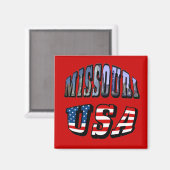 Missouri Picture and USA Text Magnet (Vorderseite/Rückseite)