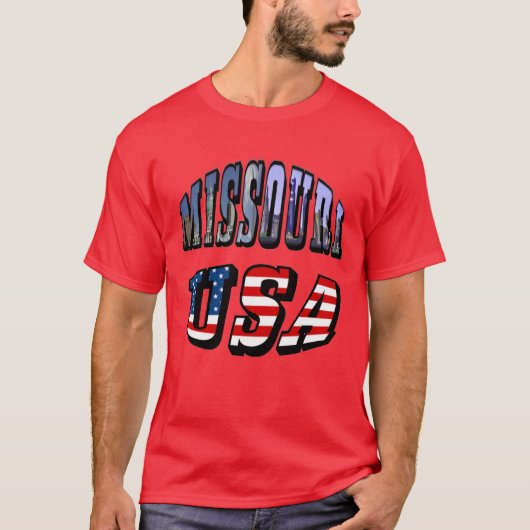 Missouri Picture and USA Text Shirt (Vorderseite)