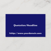 Missouri Picture and USA Text Visitenkarte (Rückseite)