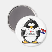 Missouri Pinguin Magnet (Vorderseite/Rückseite)