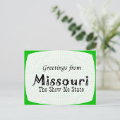 Missouri Postkarte (Stehend Vorderseite)