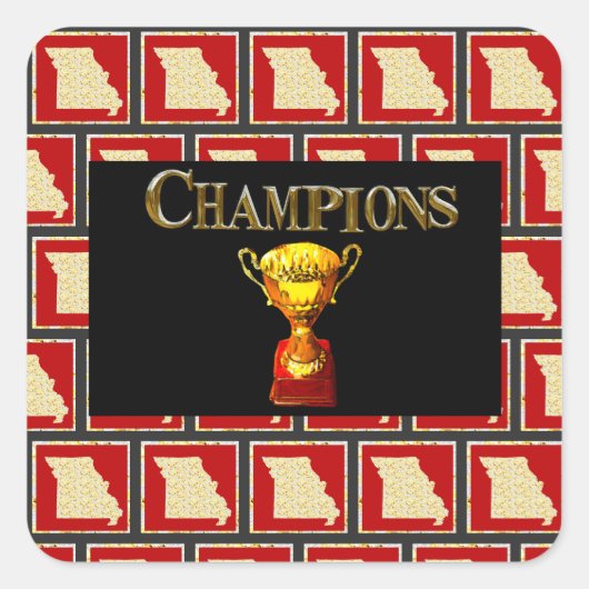 MISSOURI QUADRATISCHER AUFKLEBER (Vorderseite)