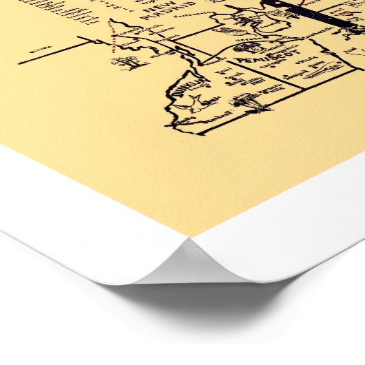 Missouri Railroad Map 1897 Poster (Ecke)