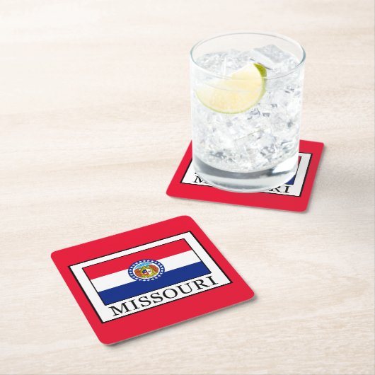 Missouri Rechteckiger Pappuntersetzer (Vor Ort)